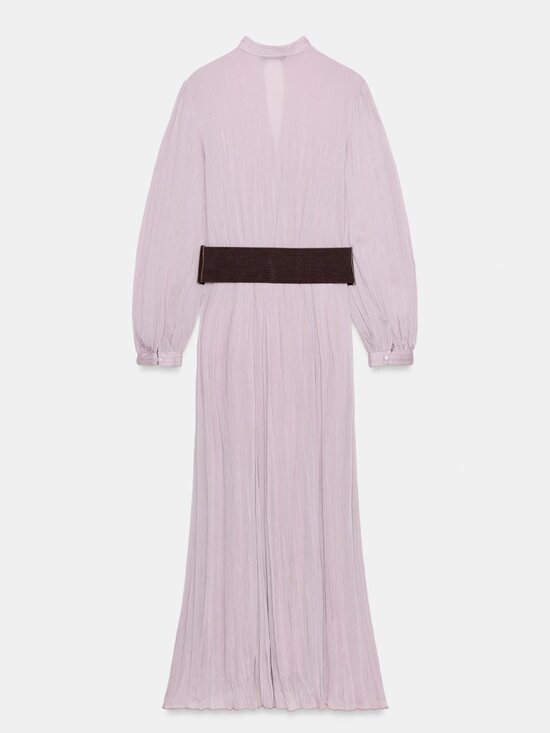 Zara Belted Combination Midi Dress - Picture 2 of 3